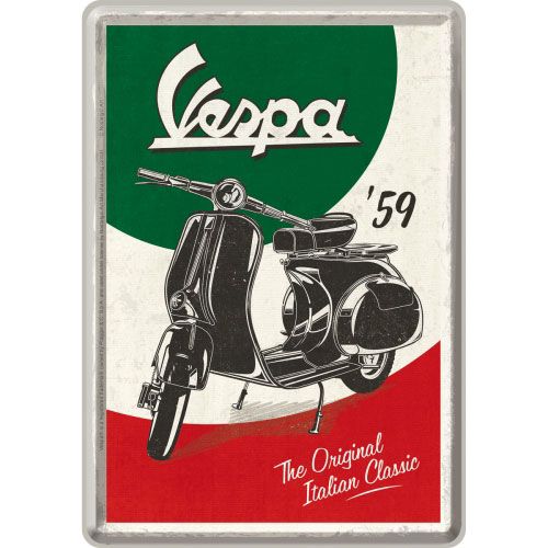 Blechpostkarte-Vespa