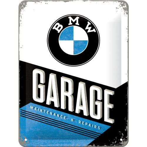 Blechschild-15x20-BMW-Garage-vorn