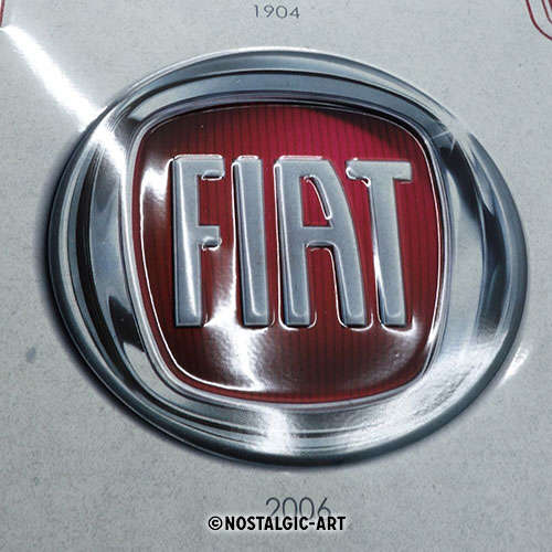 Blechschild 30x40 Fiat Logo Evolution detail