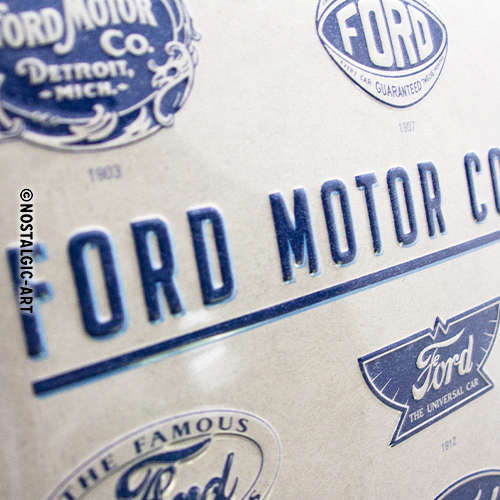 Blechschild 30x40 Ford Logo Evolution detail