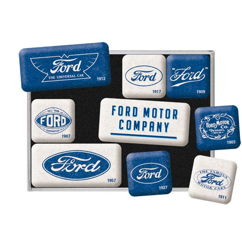 Magnet-Set Ford Logo Evolution detail