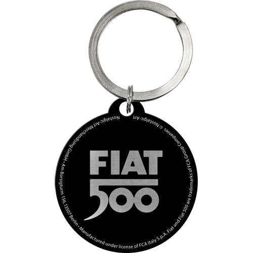 Schlüsselanhänger Fiat 500 Tacho hinten